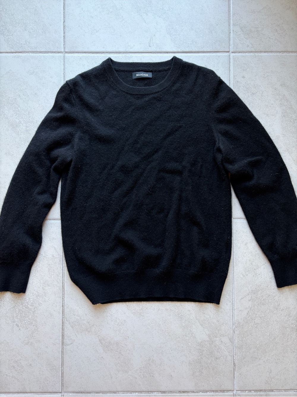 NAADAM Black Crewneck Cashmere Sweater